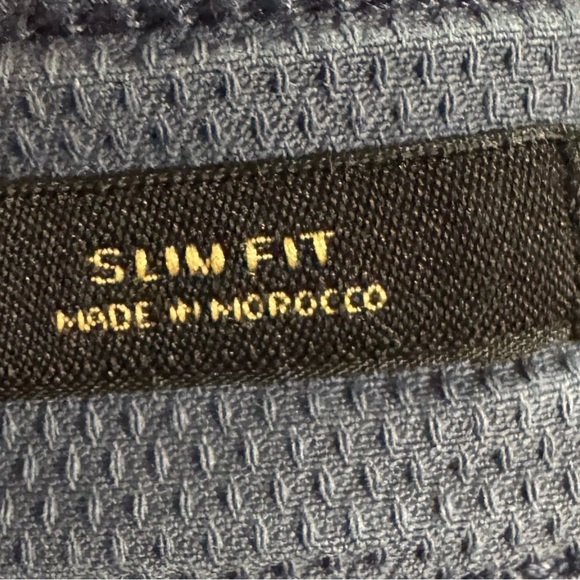 Massimo Dutti Tapered Fit Pants Men's 31x31 Navy Blue Classic Cotton Damaged - Picture 9 of 13